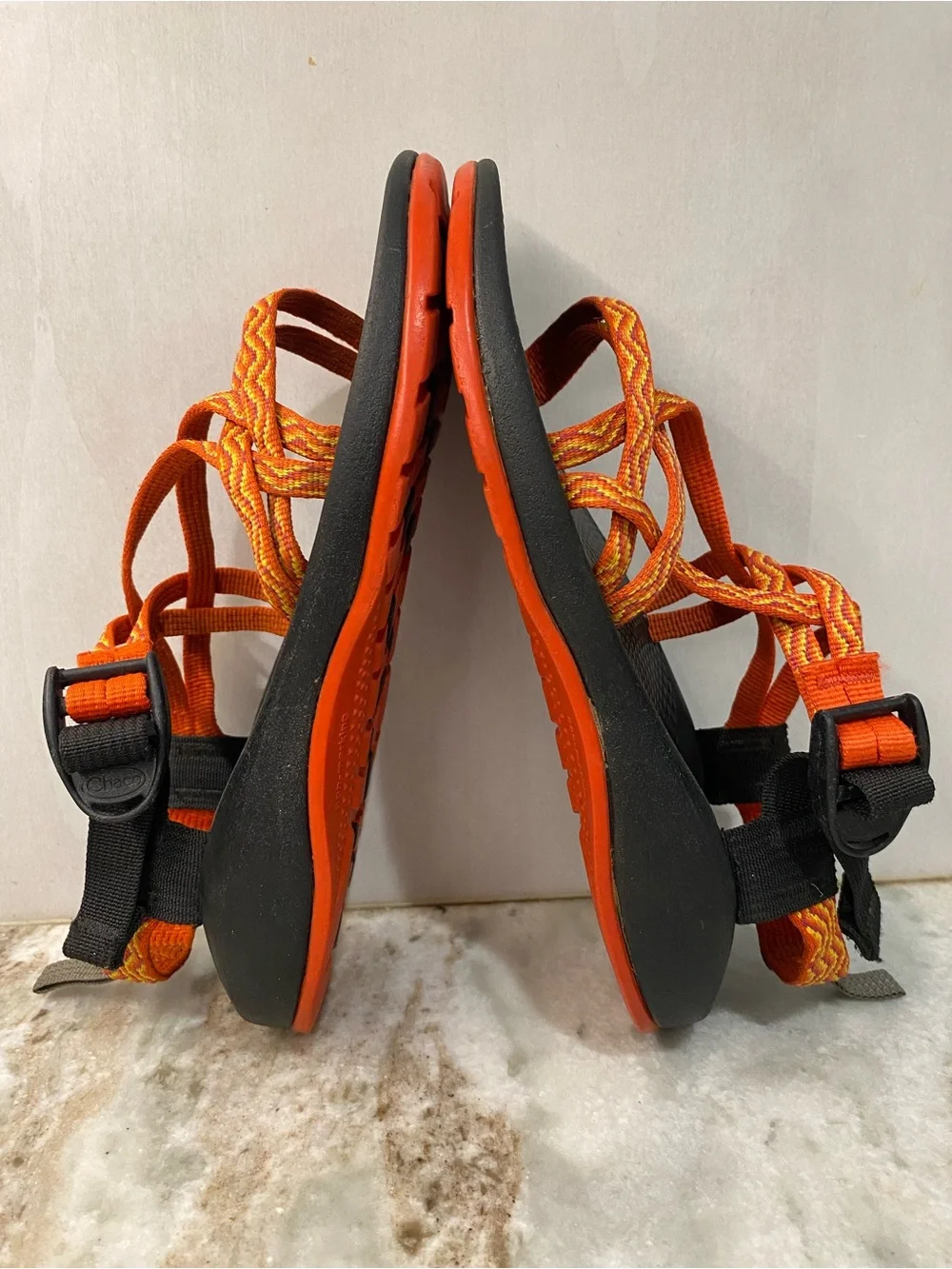 Chaco Kids ZX2 Classic Double Strap Orange Sandals 4